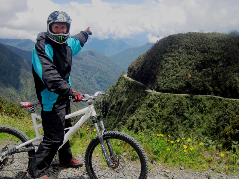 World's Most Dangerous Road Bike Rider on Tour with Mayhem Adventures Bolivia